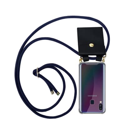 Samsung Galaxy A40 Etui Cover Kæde (Blå)