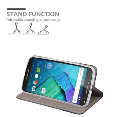 Motorola MOTO X STYLE Pungetui Cover Case (Grå)
