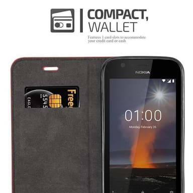 Nokia 1 2018 Cover Etui Case (Rød)