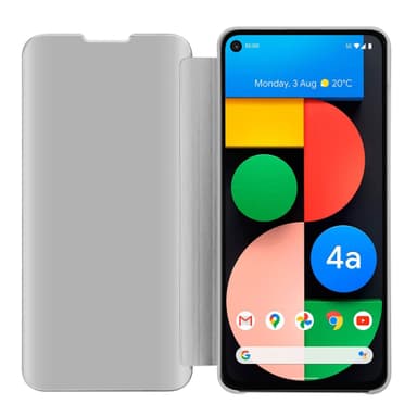 Google PIXEL 4A Pungetui Cover Case (Sølv)