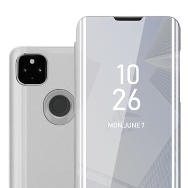 Google PIXEL 4A Pungetui Cover Case (Sølv)
