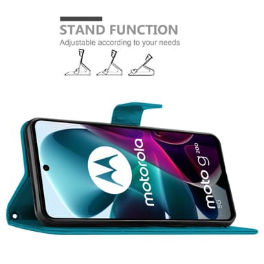 Motorola MOTO G200 5G Pungetui Cover Case (Blå)