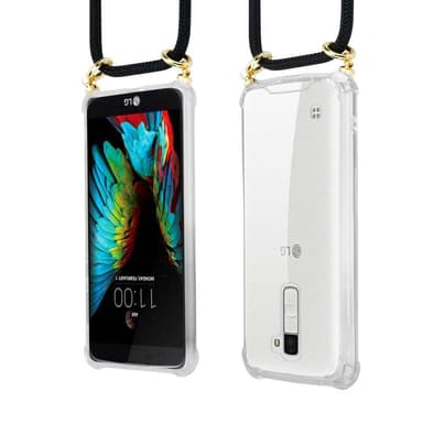 LG K10 2016 Etui Cover Kæde (Sort)