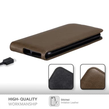 Sony Xperia E5 Pungetui Flip Cover (Brun)
