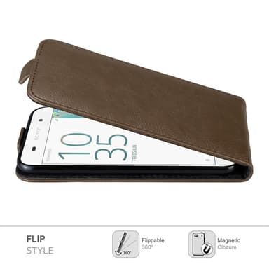 Sony Xperia E5 Pungetui Flip Cover (Brun)