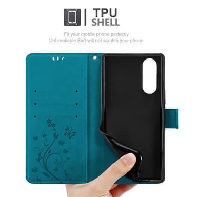 Sony Xperia 5 Pungetui Cover Case (Blå)