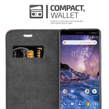 Nokia 7 PLUS Cover Etui Case (Brun)
