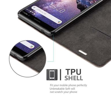 Nokia 7 PLUS Cover Etui Case (Brun)