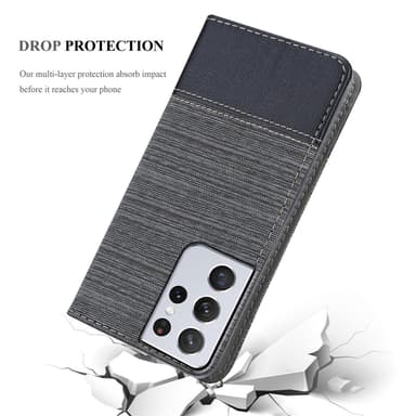 Samsung Galaxy S21 ULTRA Pungetui Cover Case (Grå)