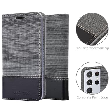 Samsung Galaxy S21 ULTRA Pungetui Cover Case (Grå)