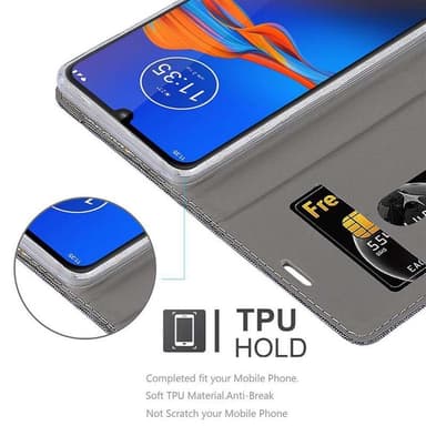 Motorola MOTO E6 PLUS Pungetui Cover Case (Grå)
