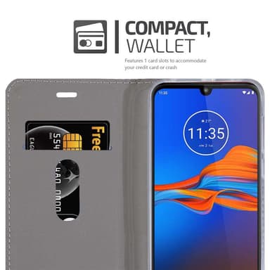Motorola MOTO E6 PLUS Pungetui Cover Case (Grå)