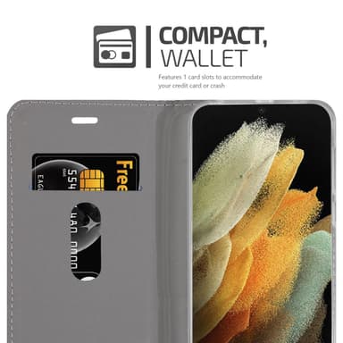 Samsung Galaxy S21 ULTRA Pungetui Cover Case (Grå)