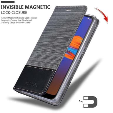 Motorola MOTO E6 PLUS Pungetui Cover Case (Grå)