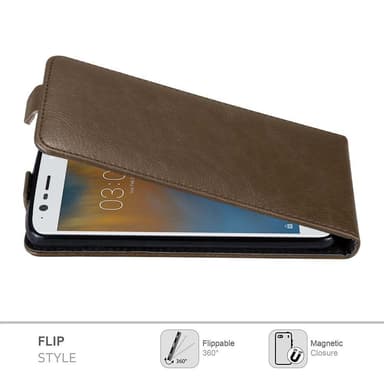 Nokia 3 2017 Pungetui Flip Cover (Brun)