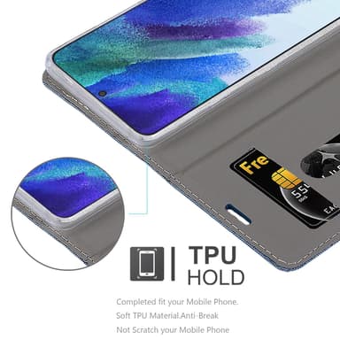 Samsung Galaxy S22 PLUS Pungetui Cover Case (Blå)