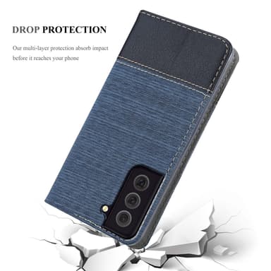 Samsung Galaxy S22 PLUS Pungetui Cover Case (Blå)