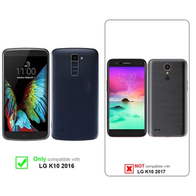 LG K10 2016 Etui Cover Kæde (Sort)