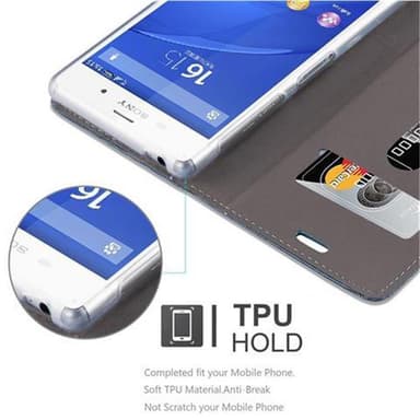 Sony Xperia Z3 Pungetui Cover Case (Blå)