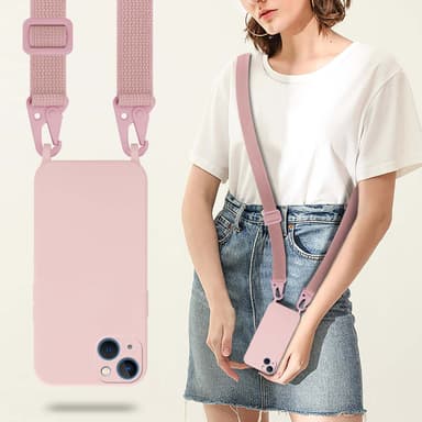 iPhone 13 Etui Cover Kæde (Lyserød)