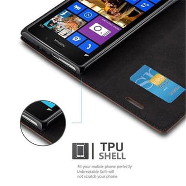 Nokia Lumia 925 Cover Etui Case (Brun)