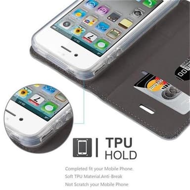 iPhone 4 / 4S Pungetui Cover Case (Grå)