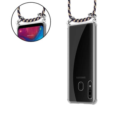 Etui Samsung Galaxy A20 / A30 / M10s Cover Kæde (Blå)