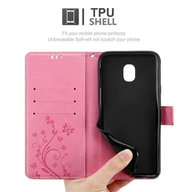 Samsung Galaxy J3 2017 Pungetui Cover Case (Lyserød)