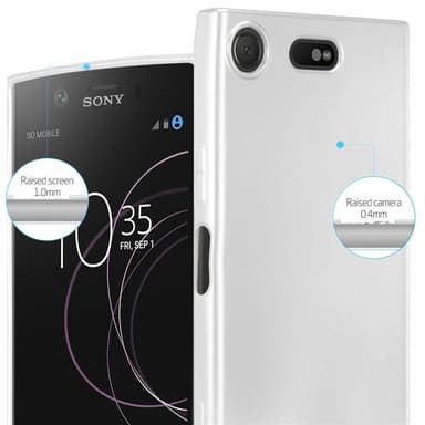 Sony Xperia XZ1 COMPACT Cover Etui Case (Sølv)