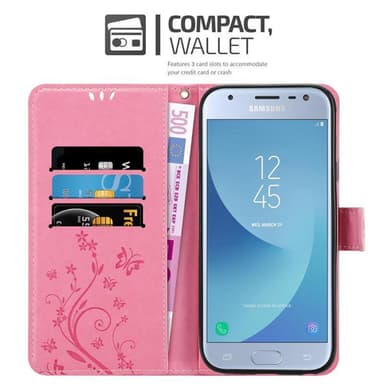 Samsung Galaxy J3 2017 Pungetui Cover Case (Lyserød)