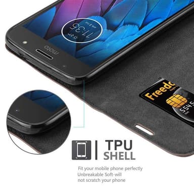 Motorola MOTO G5S Cover Etui Case (Brun)