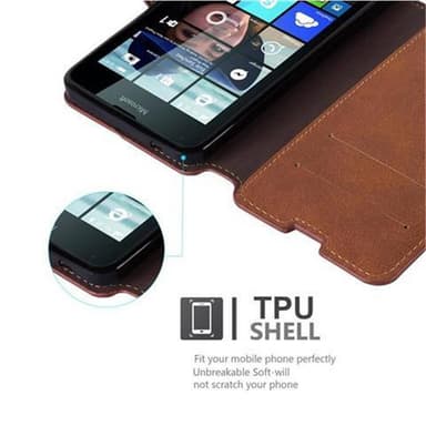 Nokia Lumia 640 Pungetui Cover Case (Brun)
