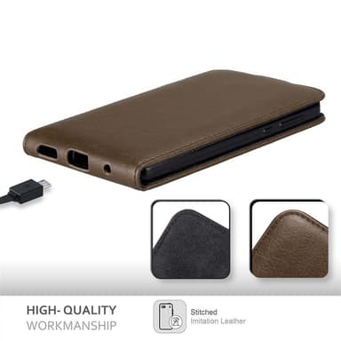 Nokia 6.1 Pungetui Flip Cover (Brun)