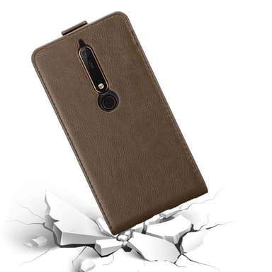 Nokia 6.1 Pungetui Flip Cover (Brun)