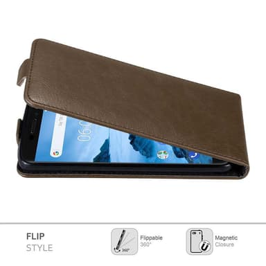 Nokia 6.1 Pungetui Flip Cover (Brun)