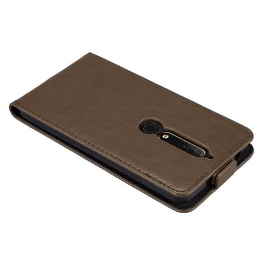 Nokia 6.1 Pungetui Flip Cover (Brun)