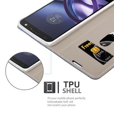Motorola MOTO Z Pungetui Cover Case (Blå)