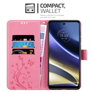 Motorola MOTO G51 5G Pungetui Cover Case (Lyserød)