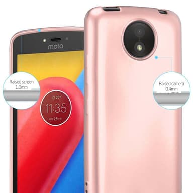 Motorola MOTO C PLUS Cover Etui Case (Lyserød)