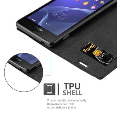 Sony Xperia M2 / M2 AQUA Cover Etui Case (Sort)