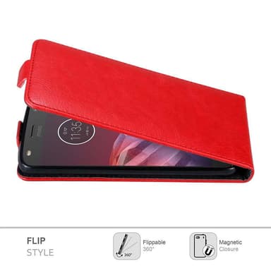 Motorola MOTO Z2 Pungetui Flip Cover (Rød)