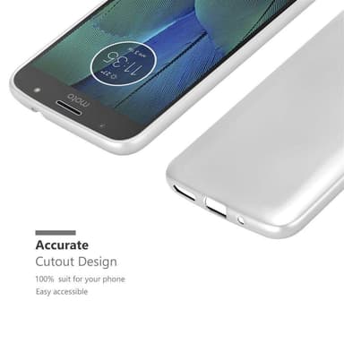 Motorola MOTO G5S PLUS Cover Etui Case (Sølv)