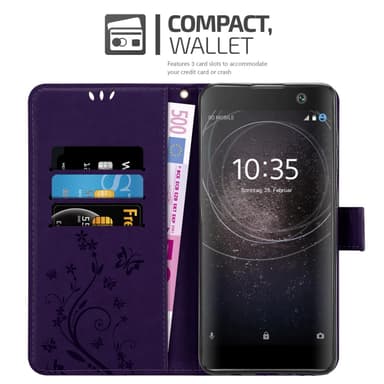 Sony Xperia XA2 Pungetui Cover Case (Lilla)