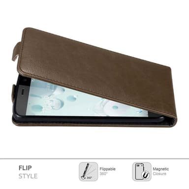 HTC U PLAY Pungetui Flip Cover (Brun)