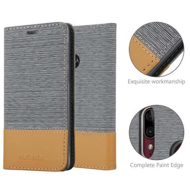 Motorola MOTO E6 PLUS Pungetui Cover Case (Grå)