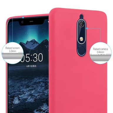Cover Nokia 5.1 Etui Case (Rød)