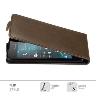 Nokia Lumia 550 Pungetui Flip Cover (Brun)