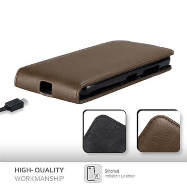 Nokia Lumia 550 Pungetui Flip Cover (Brun)