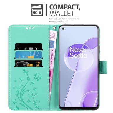 OnePlus 9RT 5G Pungetui Cover Case (Turkis)