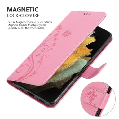 Samsung Galaxy S21 ULTRA Pungetui Cover Case (Lyserød)